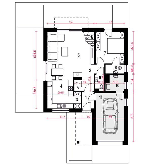 Nowalia II z garażem 1-st. [A]