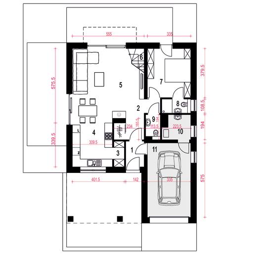 Nowalia II z garażem 1-st. [A1]