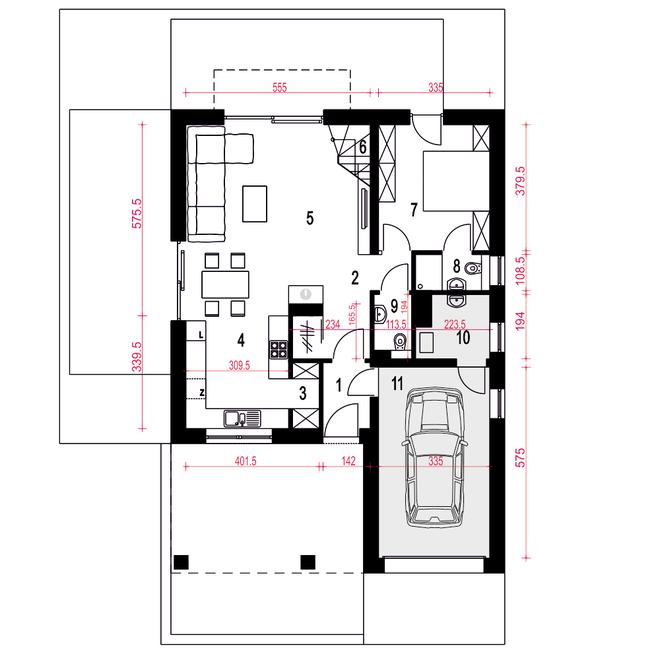 Nowalia II z garażem 1-st. [A1]