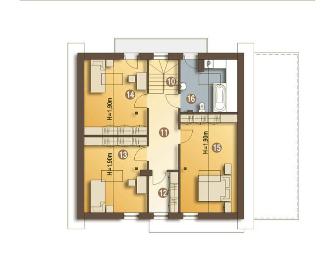 Nowinka z garażem i wiatą [A1]