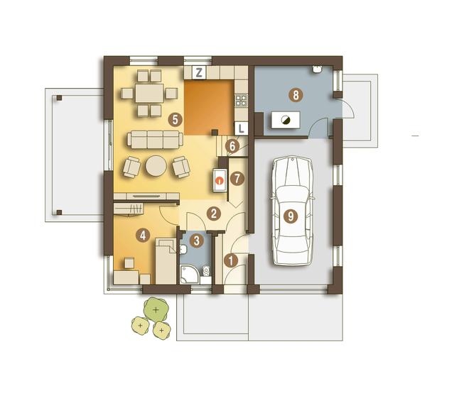 Nowinka II z garażem 1-st. [A]