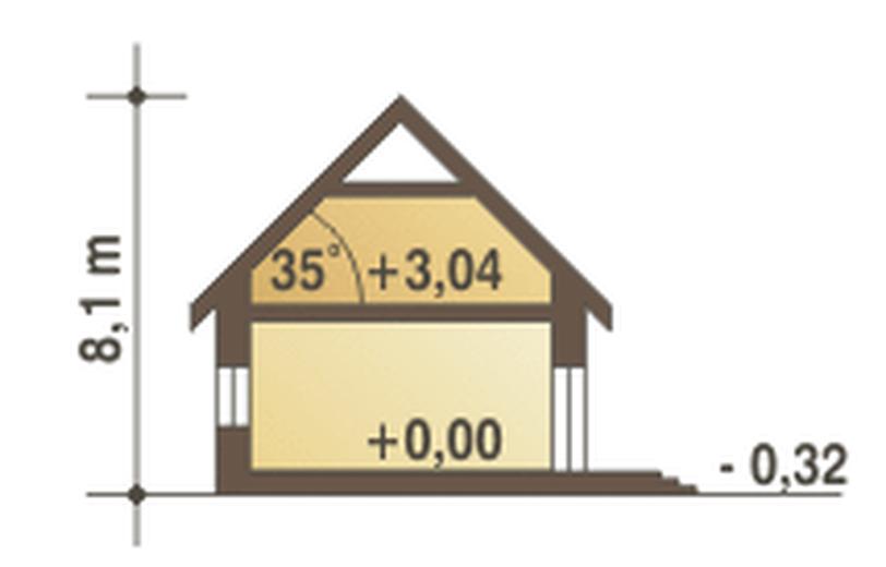 Nowinka II z garażem i wiatą [A1]