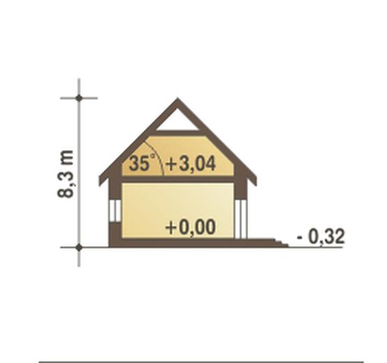 Nowinka IV z garażem i wiatą [A1]