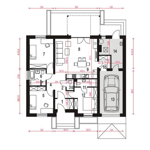 Opal z garażem 1-st. [A]
