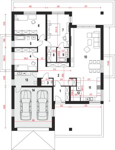 Pogodna z garażem 2-st. [A]