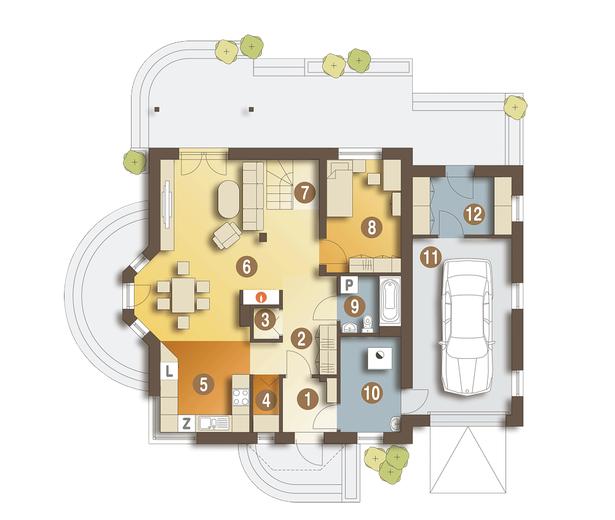 Puszczyk z garażem 1-st. [A]