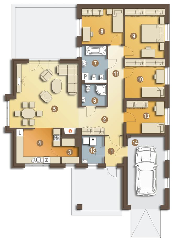 Radek II z garażem 1-st. [A]