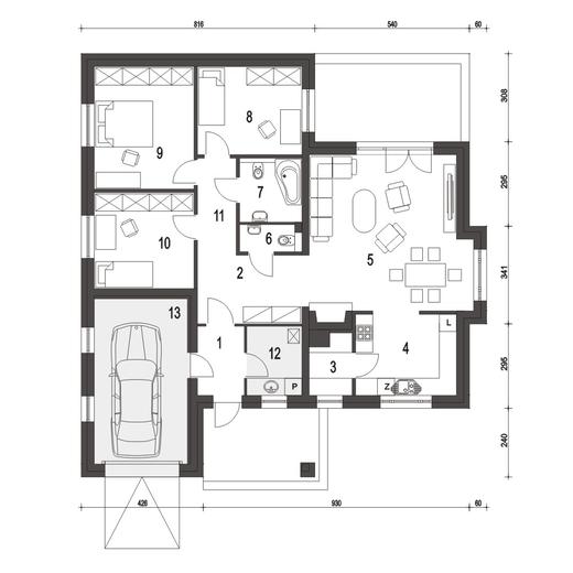 Radek III z garażem 1-st. [A]