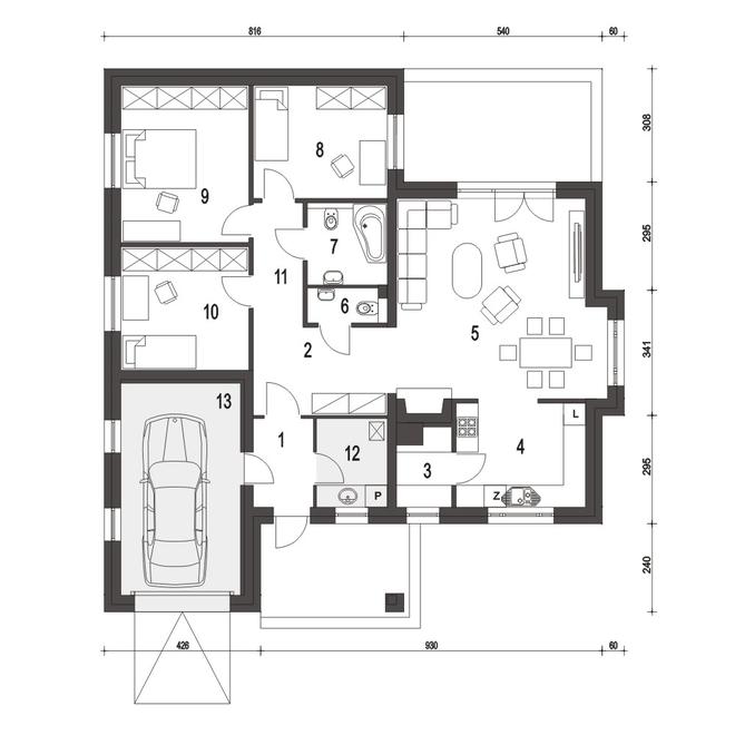 Radek III z garażem 1-st. [A]
