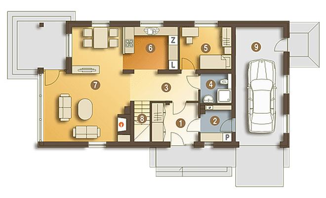 Rumcajs z garażem 1-st. [A]