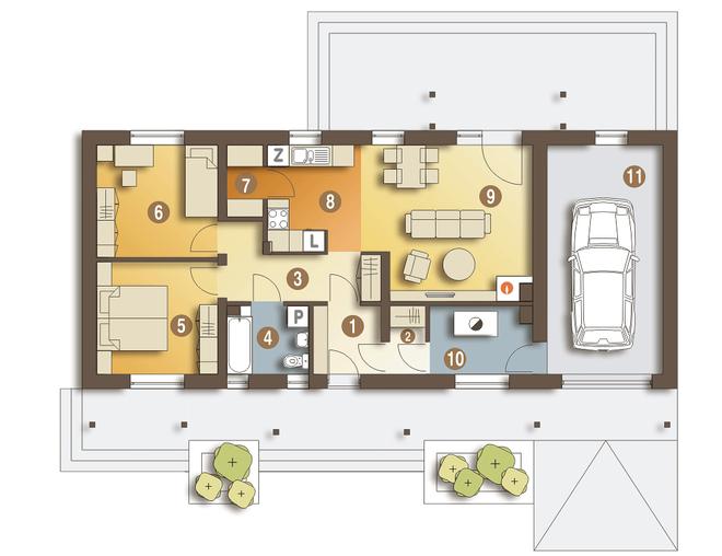 Siewka z garażem 1-st. [A]