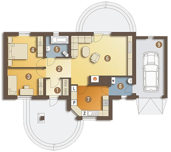 Skowronek z garażem 1-st. [A]