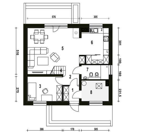 Sosnówka bez garażu [B]