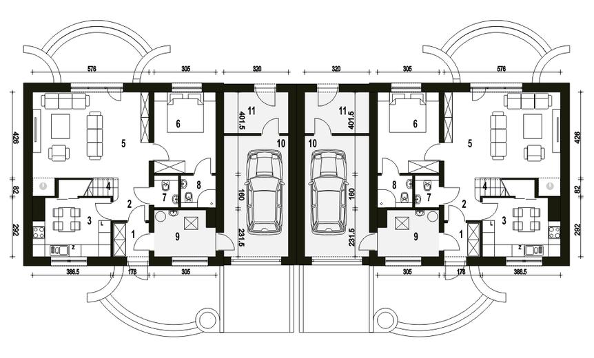 Sosnówka II z garażem 1-st. [A-BL1]