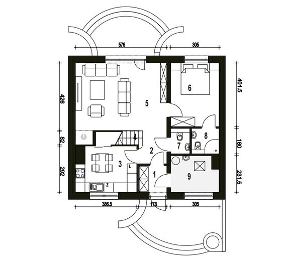 Sosnówka II bez garażu [B]