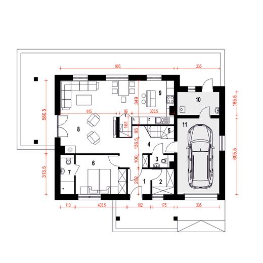 Strzyżyk II z garażem 1-st. [A]