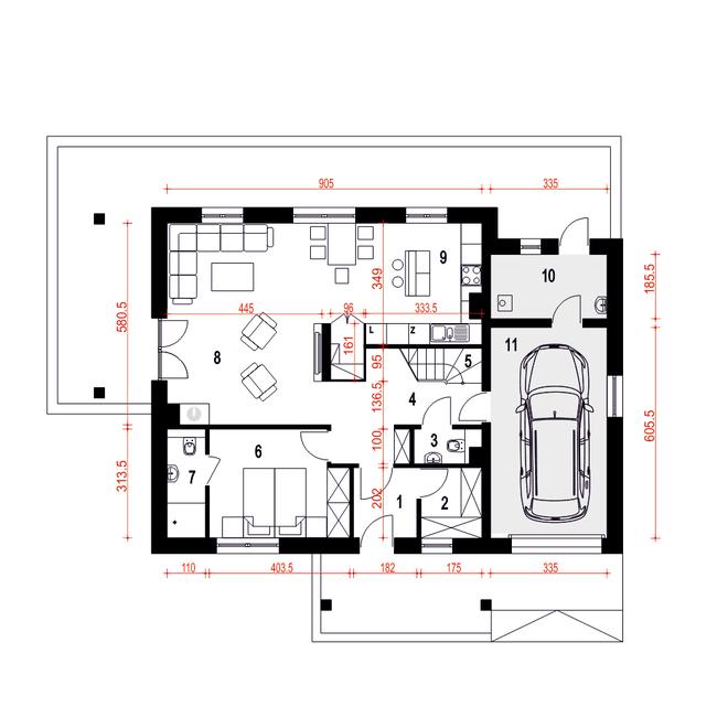 Strzyżyk II z garażem 1-st. [A]