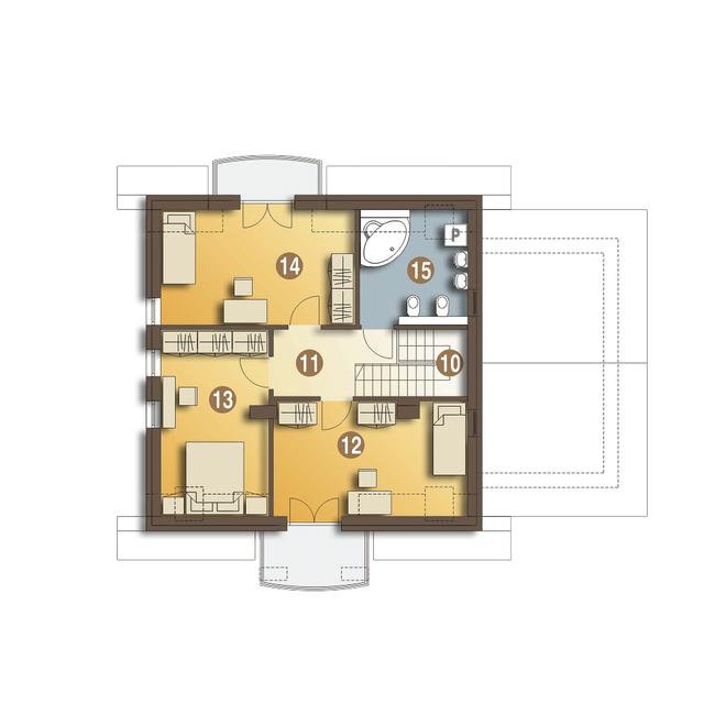 Szafir z garażem 1-st. [A]