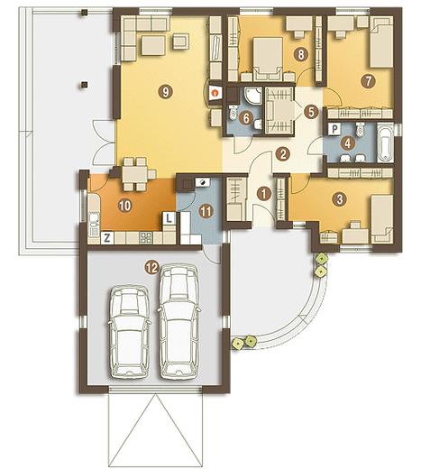 Szczygieł z garażem 2-st. [A]