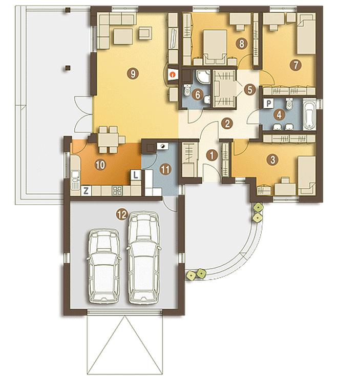 Szczygieł z garażem 2-st. [A]