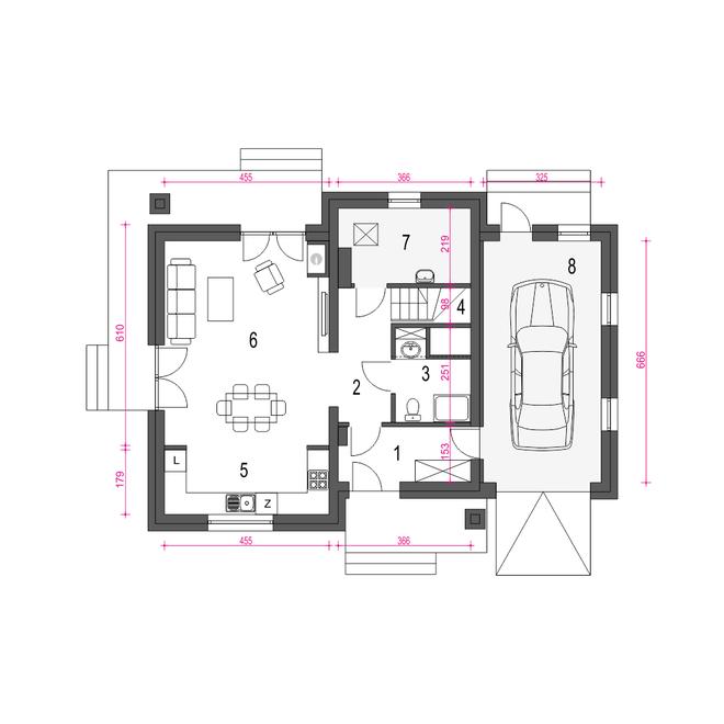 Tadeusz z garażem 1-st. [A]