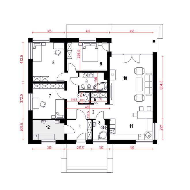 Tomaszek III Novum bez garażu [B]