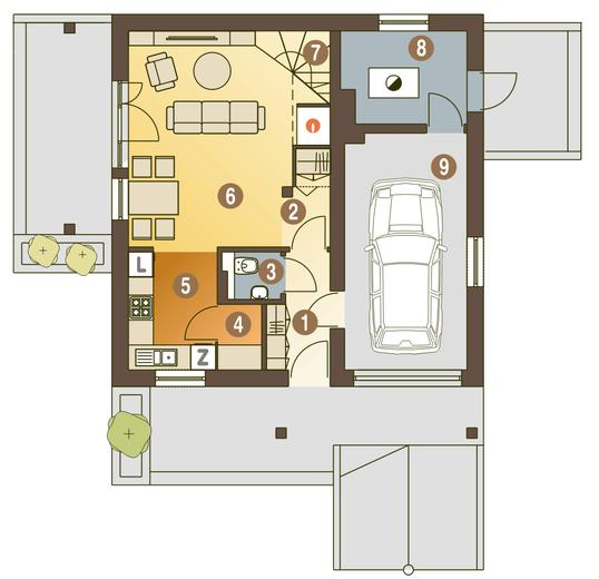 Turkawka II z garażem 1-st. [A]