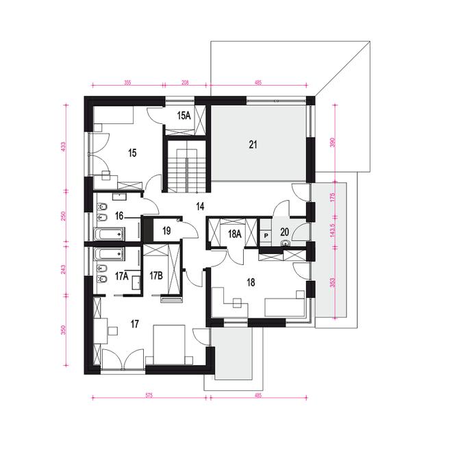 Willa sosnowa z garażem 2-st. [A]