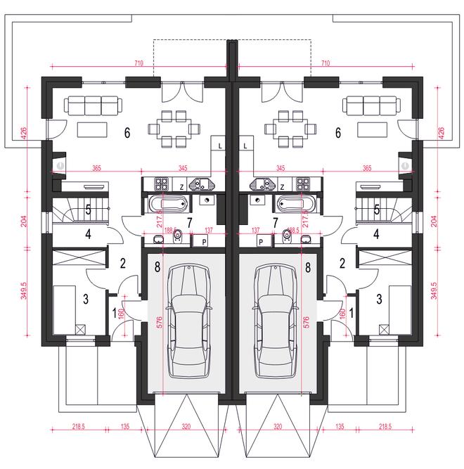 Zyta z garażem 1-st. [A-BL]