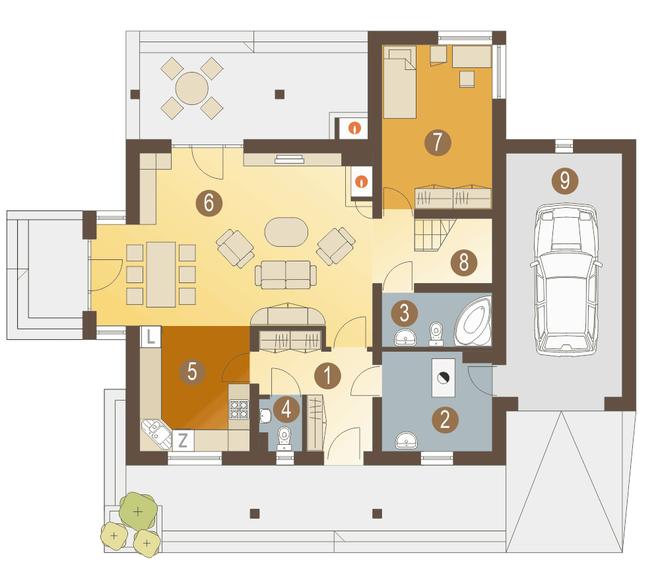 Żuraw z garażem 1-st. [A]