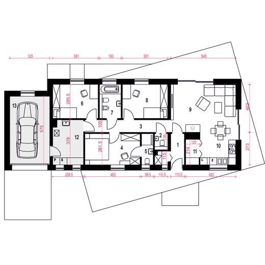 Żurawinka z garażem 1-st. [A]