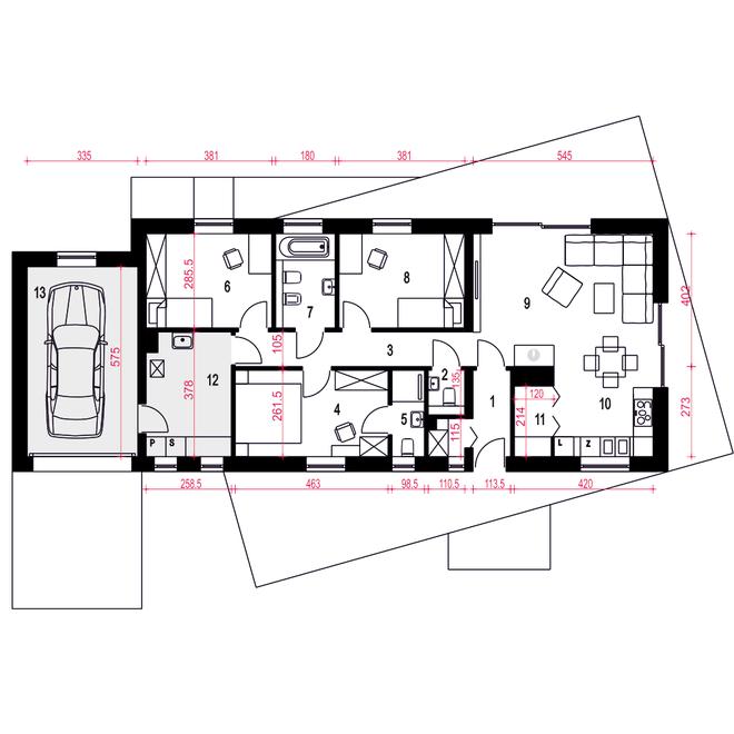 Żurawinka z garażem 1-st. [A]