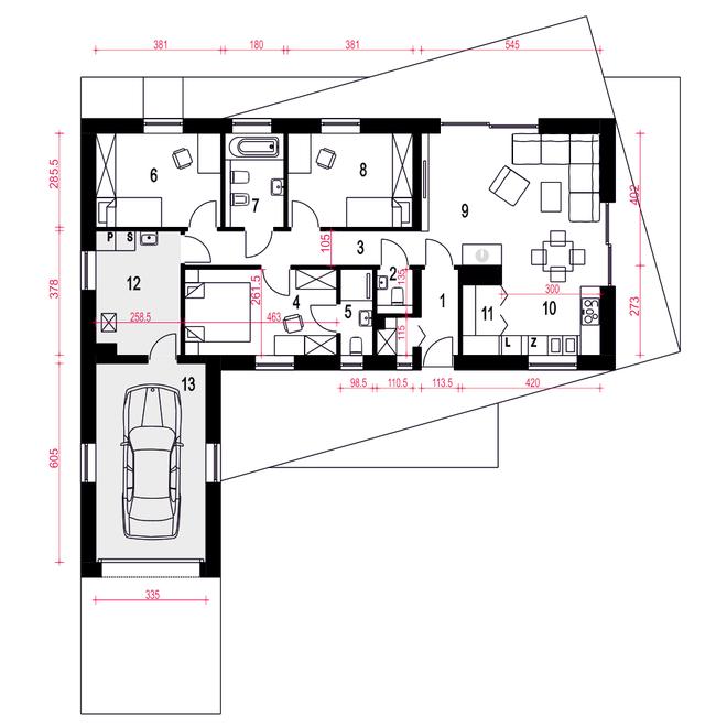 Żurawinka z garażem 1-st. [A1]