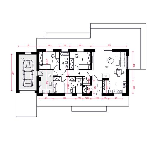 Żurawinka II z garażem 1-st. [A]