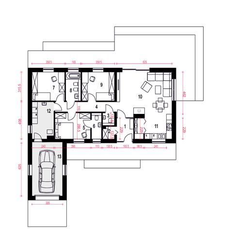 Żurawinka II z garażem 1-st. [A1]