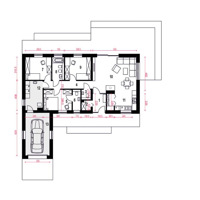 Żurawinka II z garażem 1-st. [A1]