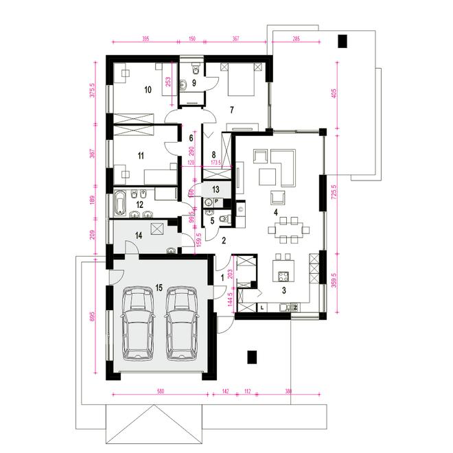 Bursztyn III z garażem 2-st. [A1]