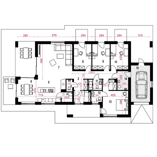 Ślęza z garażem 1-st. [A1]