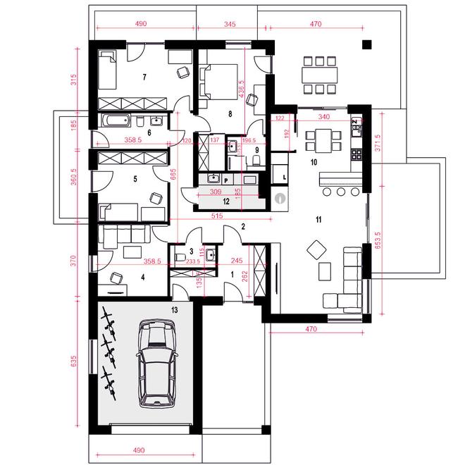 Aura z garażem 1-st. [A]