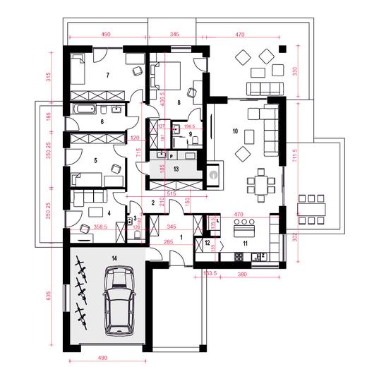 Aura II z garażem 1-st. [A]