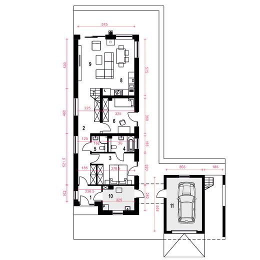 Chmiel z garażem 1-st. [A]