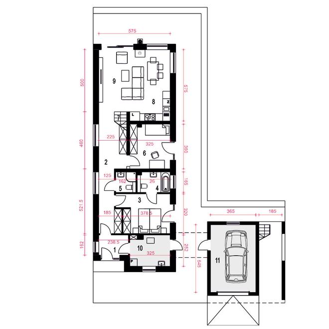 Chmiel z garażem 1-st. [A]