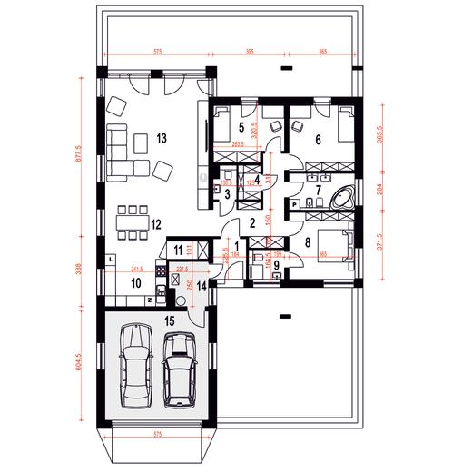 Cyrus III z garażem 2-st. [A]