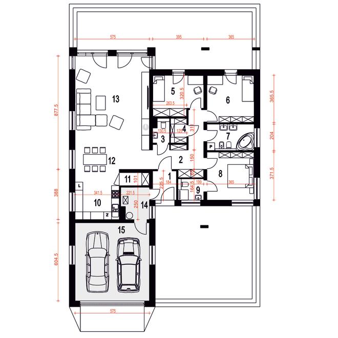 Cyrus III z garażem 2-st. [A]