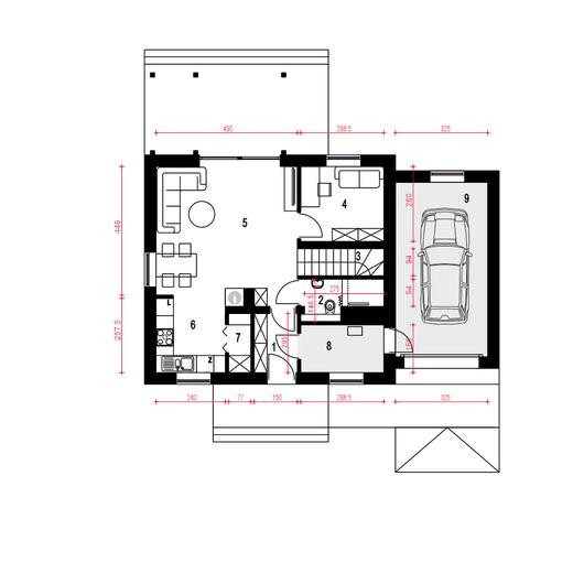 Figa z garażem 1-st. [A]