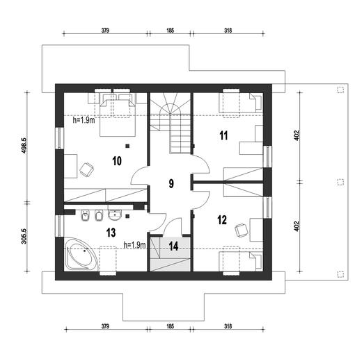 Gajówka z wiatą [A1]