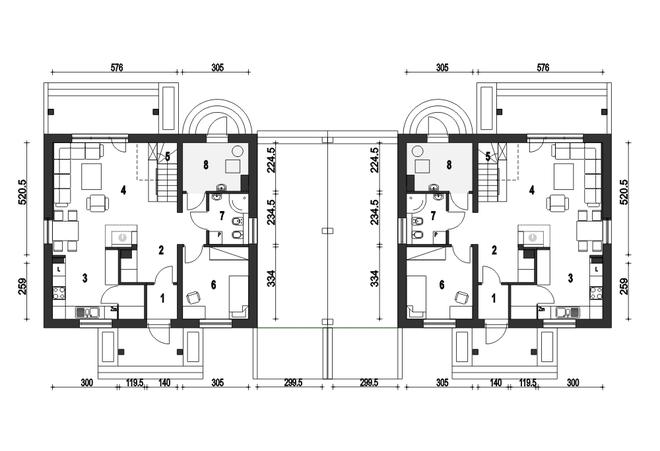 Gajówka z wiatą [A1-BL1]