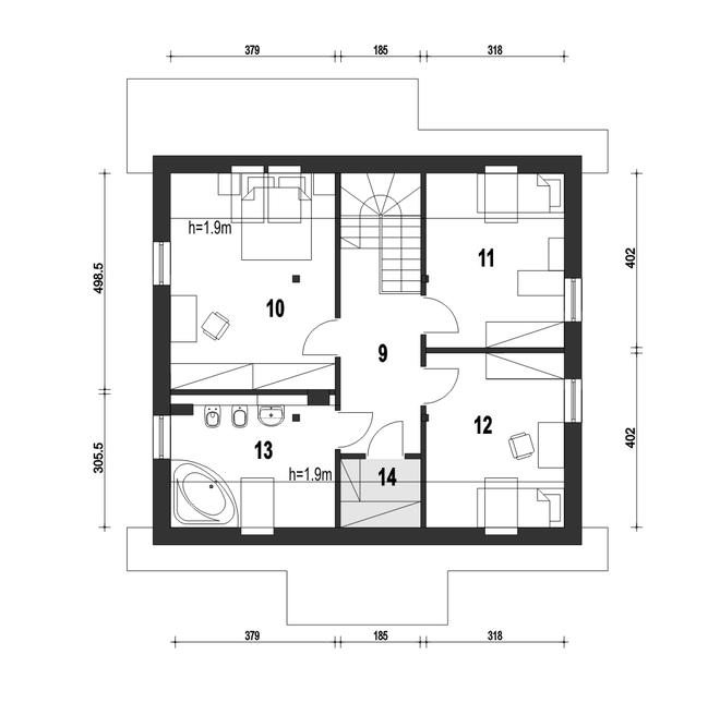 Gajówka bez garażu [B]