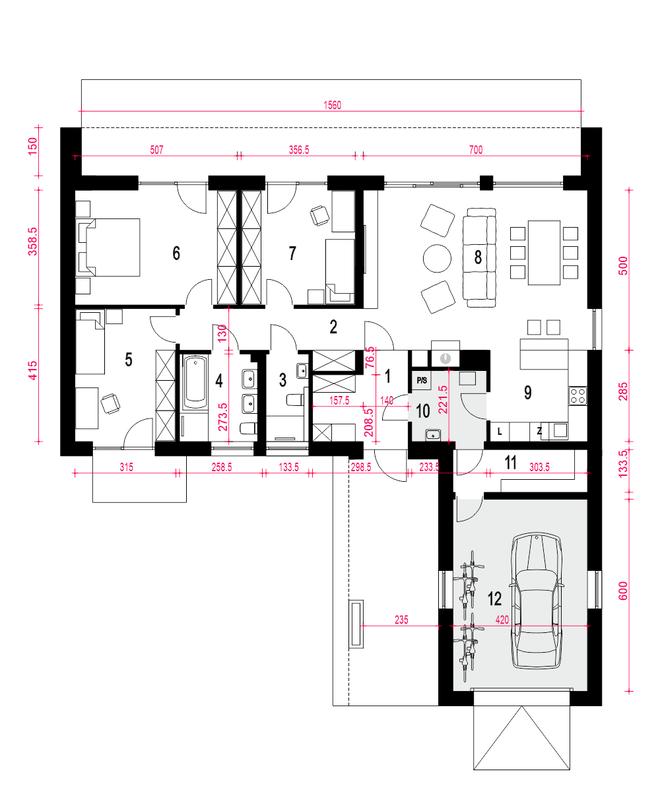 Hyzop II z garażem 1-st. [A]
