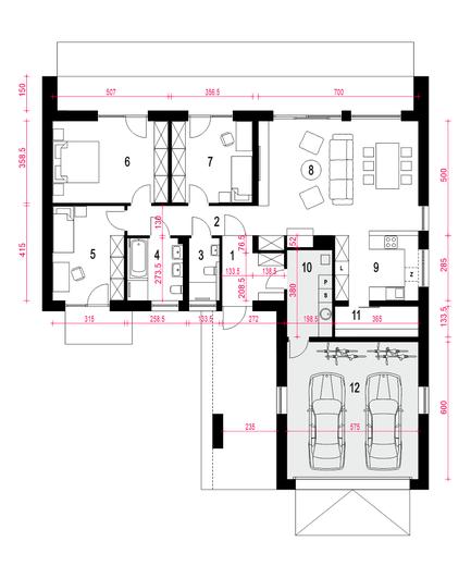 Hyzop II z garażem 2-st. [A1]